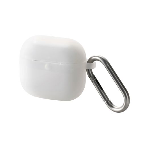 AirPods 第4世代/アクティブノイズキャンセリング搭載AirPods 第4世代/シリコンケース/カラビナ付/クリア