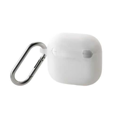 AirPods 第4世代/アクティブノイズキャンセリング搭載AirPods 第4世代/シリコンケース/カラビナ付/クリア