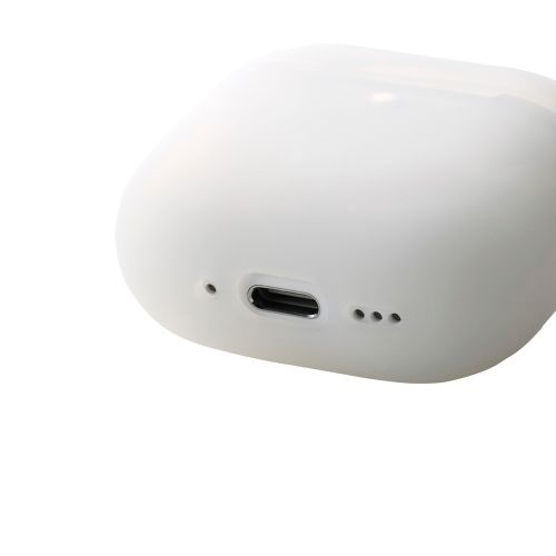 AirPods 第4世代/アクティブノイズキャンセリング搭載AirPods 第4世代/シリコンケース/カラビナ付/クリア