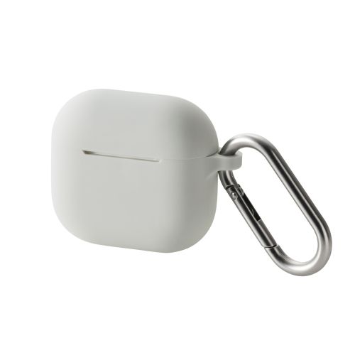 AirPods 第4世代/アクティブノイズキャンセリング搭載AirPods 第4世代/シリコンケース/カラビナ付/グレー
