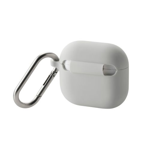 AirPods 第4世代/アクティブノイズキャンセリング搭載AirPods 第4世代/シリコンケース/カラビナ付/グレー
