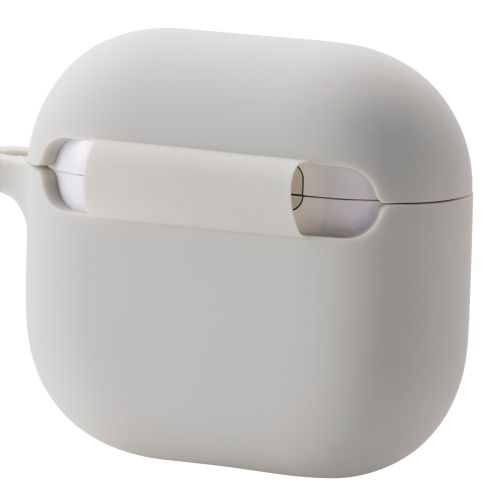 AirPods 第4世代/アクティブノイズキャンセリング搭載AirPods 第4世代/シリコンケース/カラビナ付/グレー