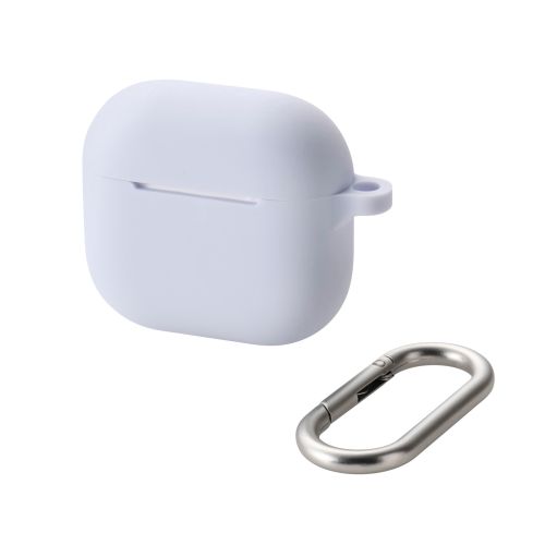 AirPods 第4世代/アクティブノイズキャンセリング搭載AirPods 第4世代/シリコンケース/カラビナ付/パープル