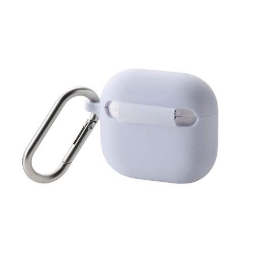 AirPods 第4世代/アクティブノイズキャンセリング搭載AirPods 第4世代/シリコンケース/カラビナ付/パープル