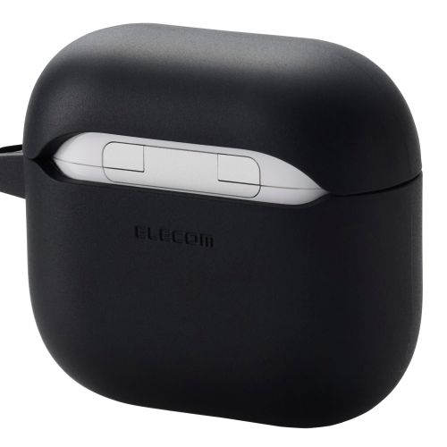 AirPods 第4世代/アクティブノイズキャンセリング搭載AirPods 第4世代/TOUGH SLIM Lockケース/カラビナ付/ブラック