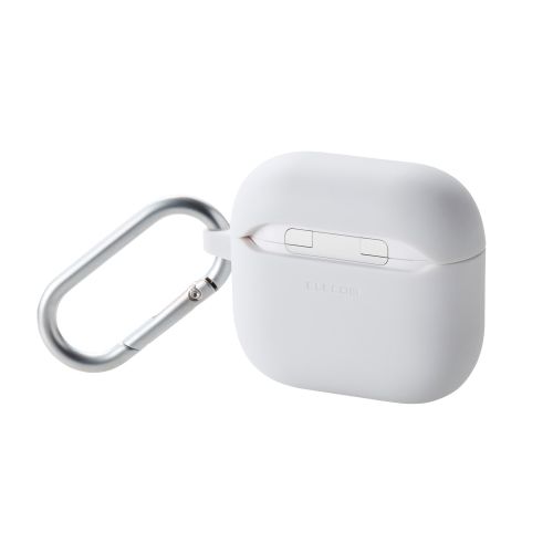 AirPods 第4世代/アクティブノイズキャンセリング搭載AirPods 第4世代/TOUGH SLIM Lockケース/カラビナ付/ホワイト