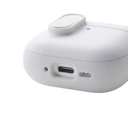 AirPods 第4世代/アクティブノイズキャンセリング搭載AirPods 第4世代/TOUGH SLIM Lockケース/カラビナ付/ホワイト