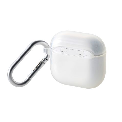 AirPods 第4世代/アクティブノイズキャンセリング搭載AirPods 第4世代/ソフトケース/カラビナ付/クリア