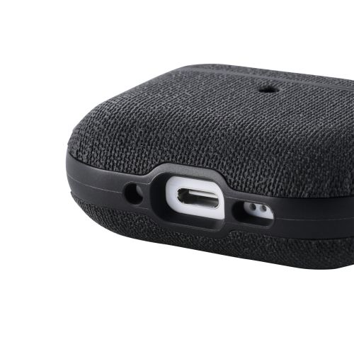 AirPods Pro 3対応ファブリックケース/ストラップ付/ブラック