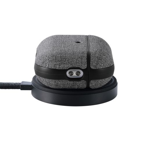 AirPods Pro 3対応ファブリックケース/ストラップ付/グレー