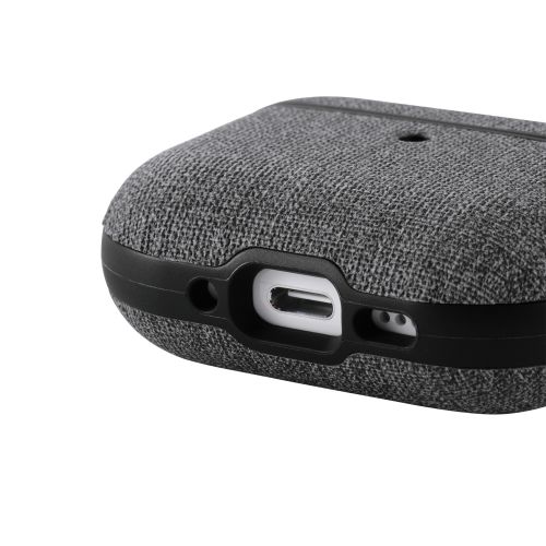 AirPods Pro 3対応ファブリックケース/ストラップ付/グレー