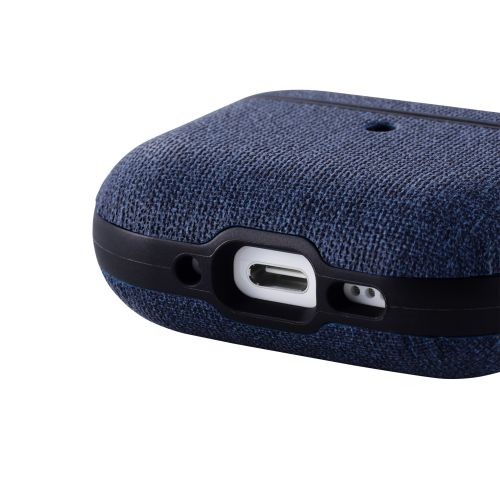 AirPods Pro 3対応ファブリックケース/ストラップ付/ネイビー