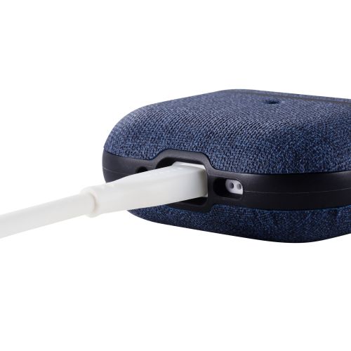 AirPods Pro 3対応ファブリックケース/ストラップ付/ネイビー