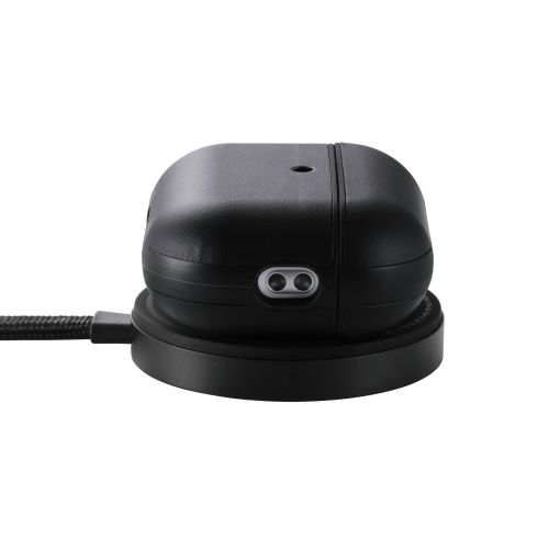 AirPods Pro 3対応ソフトレザーケース/カラビナ付き/ブラック