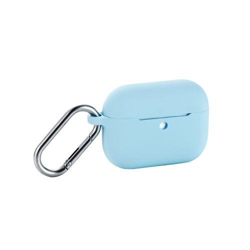 AirPods Pro 3対応シリコンケース/カラビナ付/ブルー