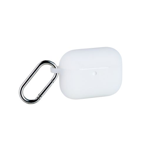 AirPods Pro 3対応シリコンケース/カラビナ付/クリア
