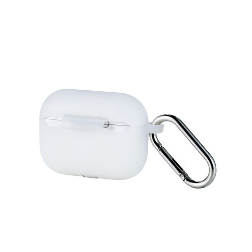 AirPods Pro 3対応シリコンケース/カラビナ付/クリア