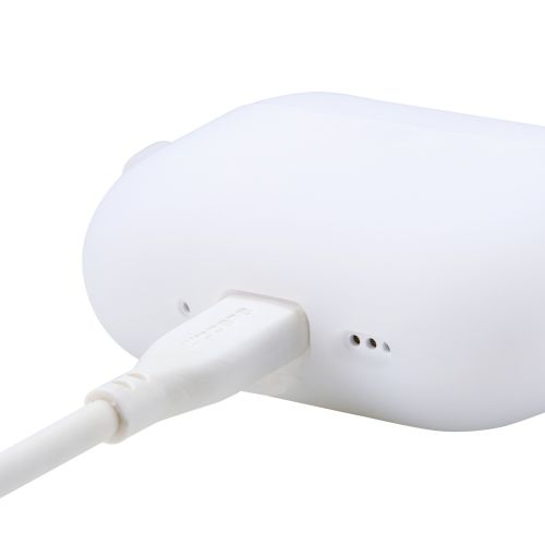 AirPods Pro 3対応シリコンケース/カラビナ付/クリア