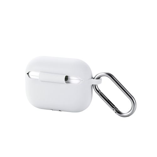AirPods Pro 3対応シリコンケース/カラビナ付/グレー