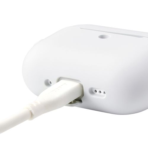 AirPods Pro 3対応シリコンケース/カラビナ付/グレー