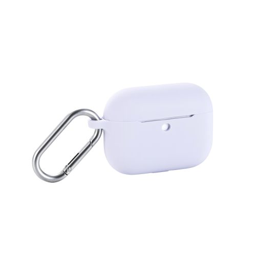 AirPods Pro 3対応シリコンケース/カラビナ付/パープル