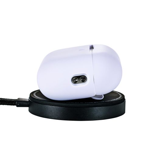 AirPods Pro 3対応シリコンケース/カラビナ付/パープル