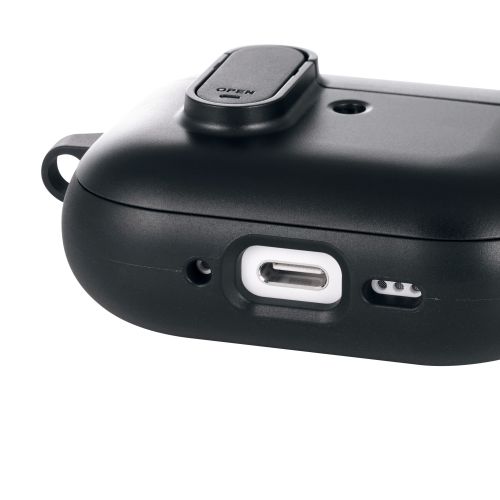 AirPods Pro 3対応TOUGH SLIM Lockケース/カラビナ付/ブラック