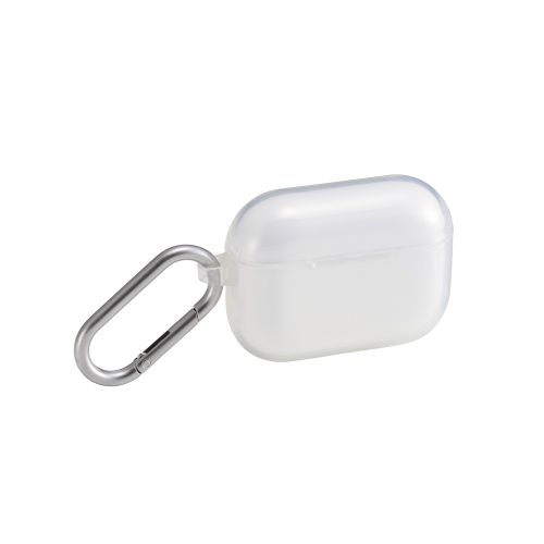 AirPods Pro 3対応ソフトケース/カラビナ付/クリア
