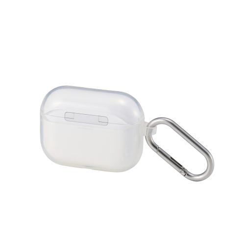 AirPods Pro 3対応ソフトケース/カラビナ付/クリア