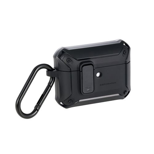 AirPods Pro 3対応ZEROSHOCK Lockケース/カラビナ付/マットブラック