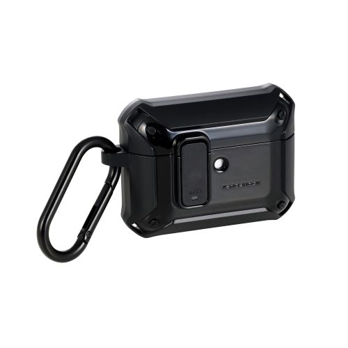 AirPods Pro 3対応ZEROSHOCK Lockケース/カラビナ付/ブラック