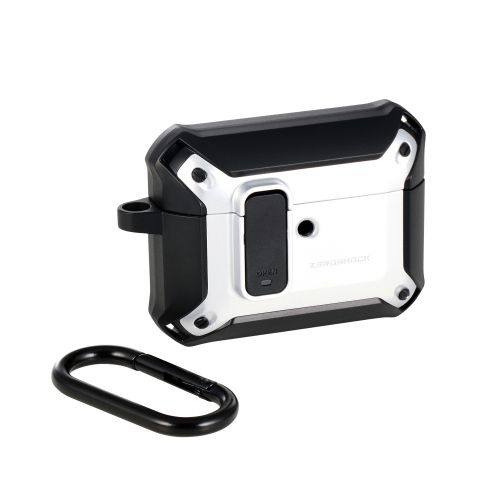 AirPods Pro 3対応ZEROSHOCK Lockケース/カラビナ付/シルバー