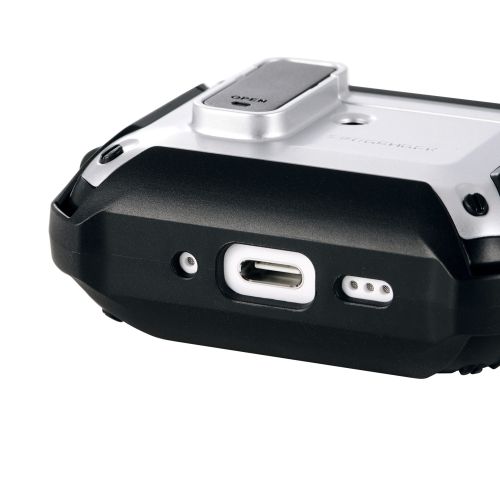 AirPods Pro 3対応ZEROSHOCK Lockケース/カラビナ付/シルバー