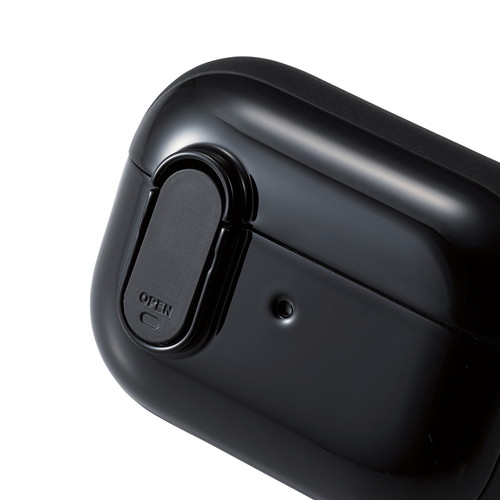 AirPods Pro 第2世代対応アクセサリ/TOUGH SLIM Lockケース/ロック機能/カラビナ付き/ブラック