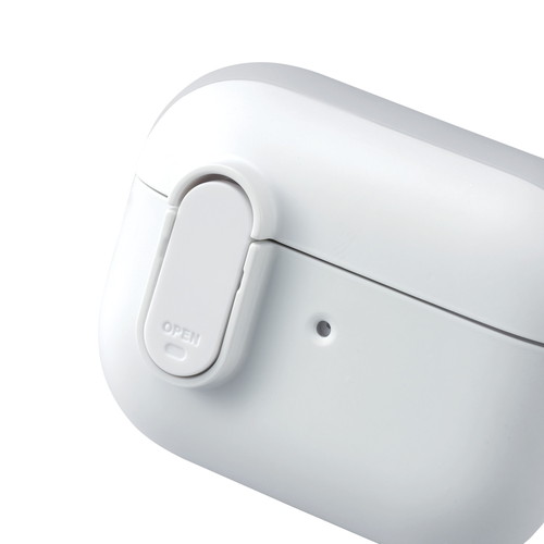 AirPods Pro 第2世代対応アクセサリ/TOUGH SLIM Lockケース/ロック機能/カラビナ付き/ホワイト