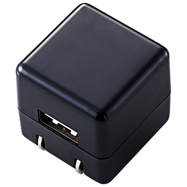 オーディオ用AC充電器/for Walkman/CUBE/1A出力/USB1ポート/ブラック
