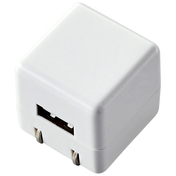 オーディオ用AC充電器/for Walkman/CUBE/1A出力/USB1ポート/ホワイト