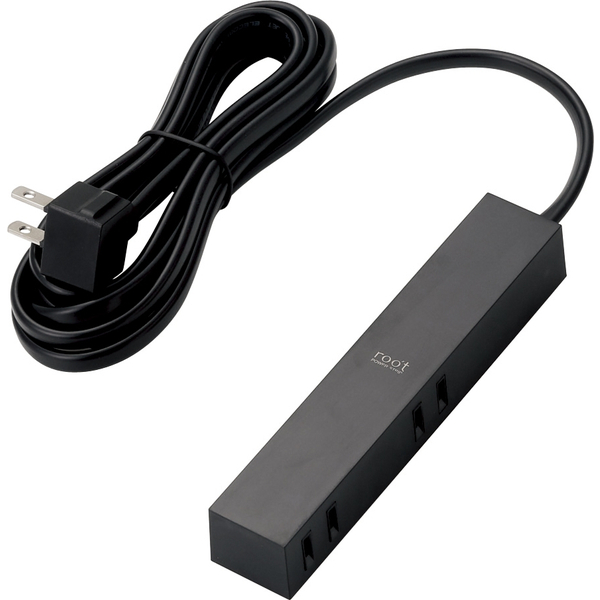 デザインタップ/roo’t/4個口/2.5m/ブラック