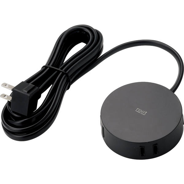 デザインタップ/roo’t/丸型/4個口/2.5m/ブラック