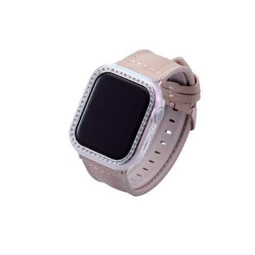 Apple Watch Series 9/8/7/41mm用ハードバンパー/&me/ストーン付/オーロラクリア