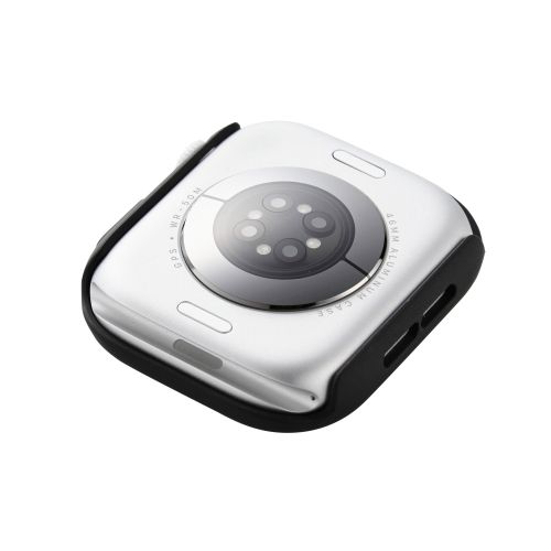 Apple Watch 46mm/フルカバーケース/プレミアムガラス/高透明/ブラック