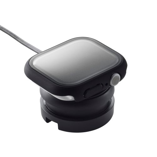 Apple Watch 46mm/フルカバーケース/プレミアムガラス/高透明/ブラック