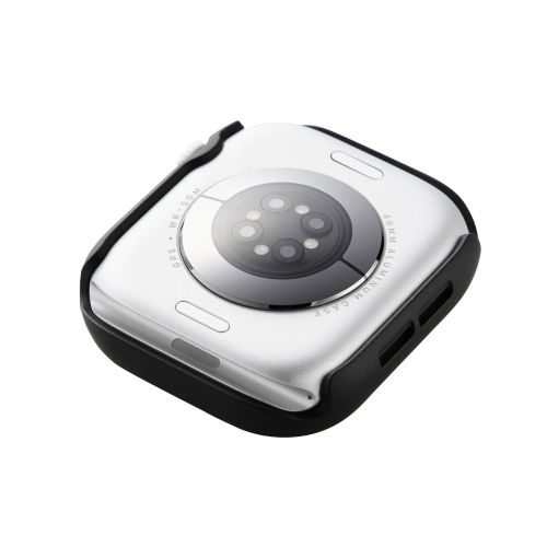 Apple Watch 46mm/フルカバーケース/プレミアムガラス/ゴリラ/セラミックコート/ブラック