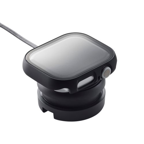 Apple Watch 46mm/フルカバーケース/プレミアムガラス/ゴリラ/セラミックコート/ブラック