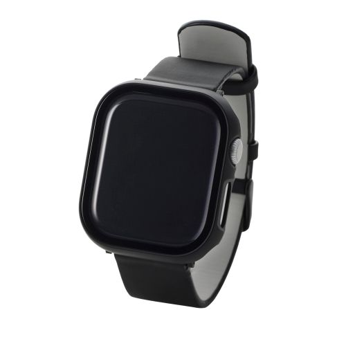 Apple Watch 46mm/フルカバーケース/プレミアムガラス/ゴリラ/セラミックコート/ブラック