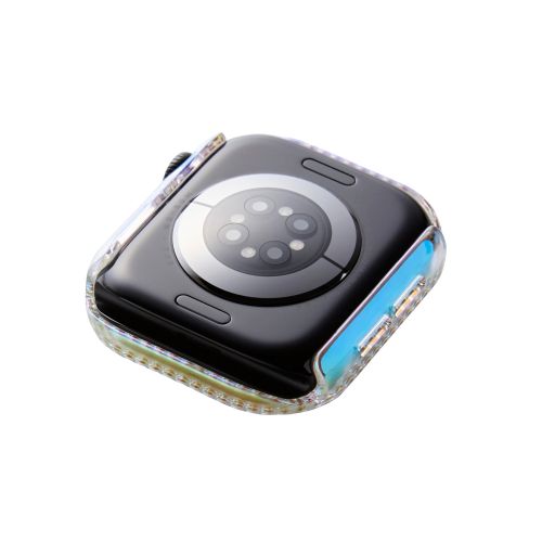 Apple Watch 42mm/ハードバンパー/&me/ストーン付/オーロラクリア