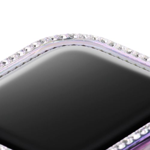 Apple Watch 42mm/ハードバンパー/&me/ストーン付/オーロラクリア