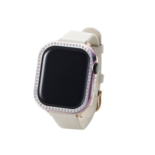 Apple Watch 42mm/ハードバンパー/&me/ストーン付/オーロラクリア