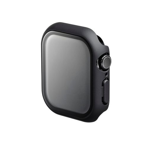 Apple Watch 42mm/フルカバーケース/プレミアムガラス/高透明/ブラック