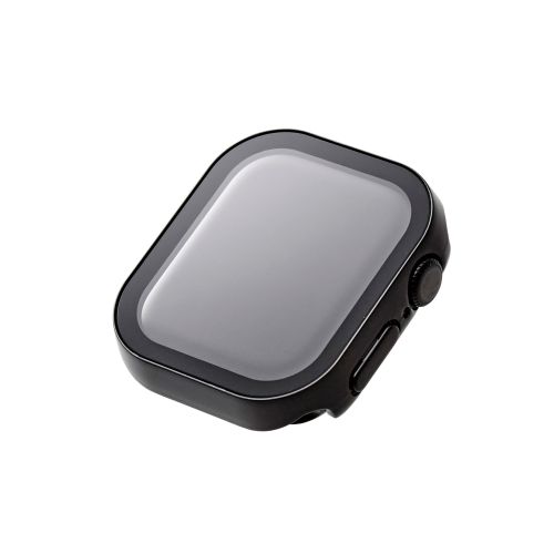 Apple Watch 42mm/フルカバーケース/プレミアムガラス/高透明/防水/ブラック